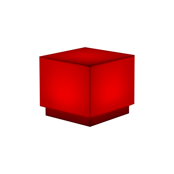 dieeventausstatter LED-Beistelltisch cube rot