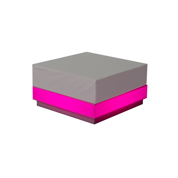 dieeventausstatter LED-Lounge RGB Quadrat pink
