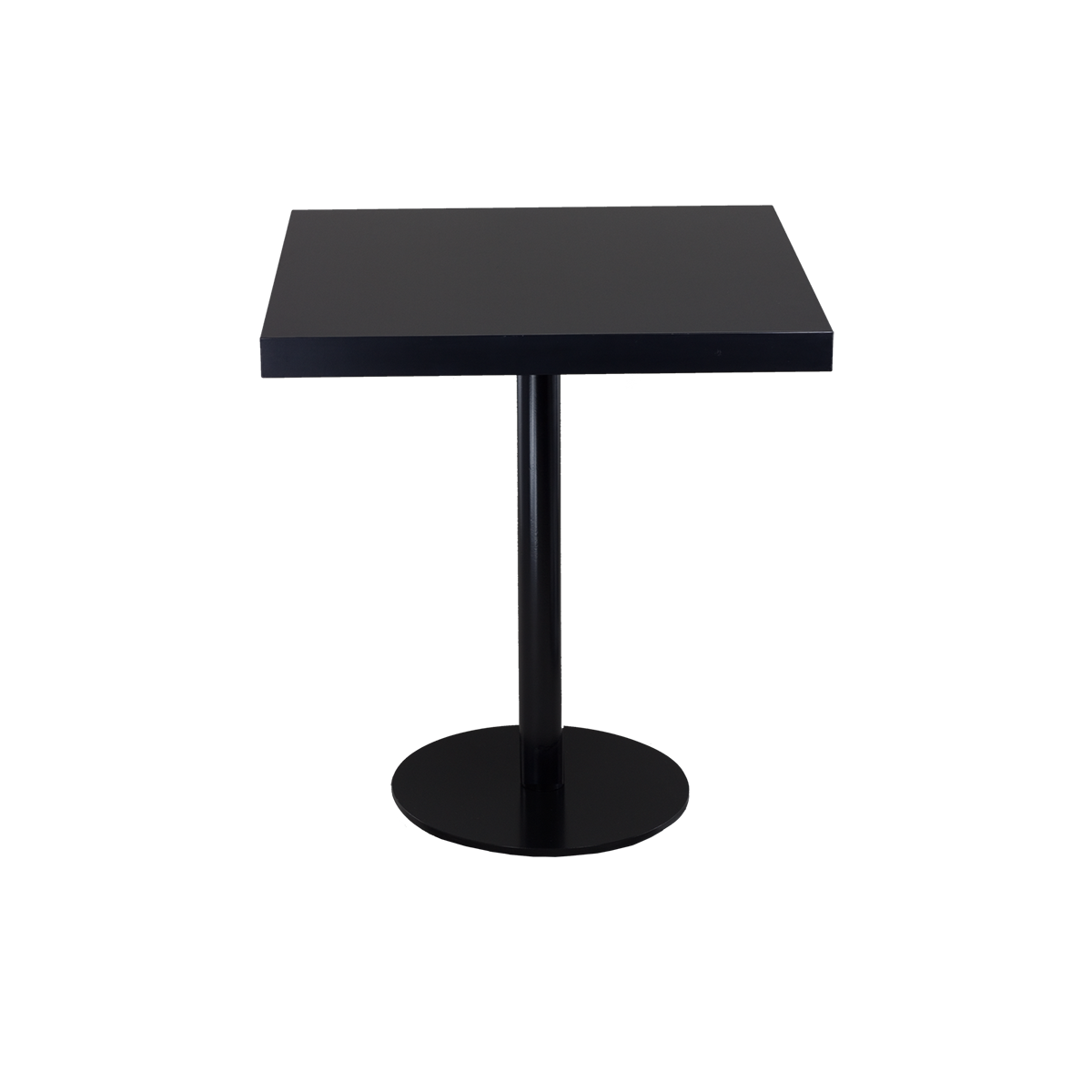 dieeventausstatter Sitztisch Modern black&white Platte schwarz eckig