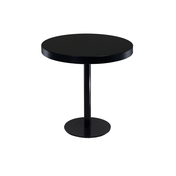 dieeventausstatter Sitztisch Modern black&white Platte schwarz rund