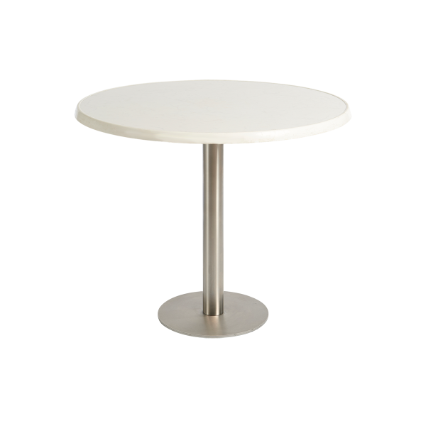 dieeventausstatter Sitztisch Modern Platte marmordekor rund