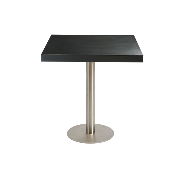 dieeventausstatter Sitztisch Modern Platte schwarz eckig
