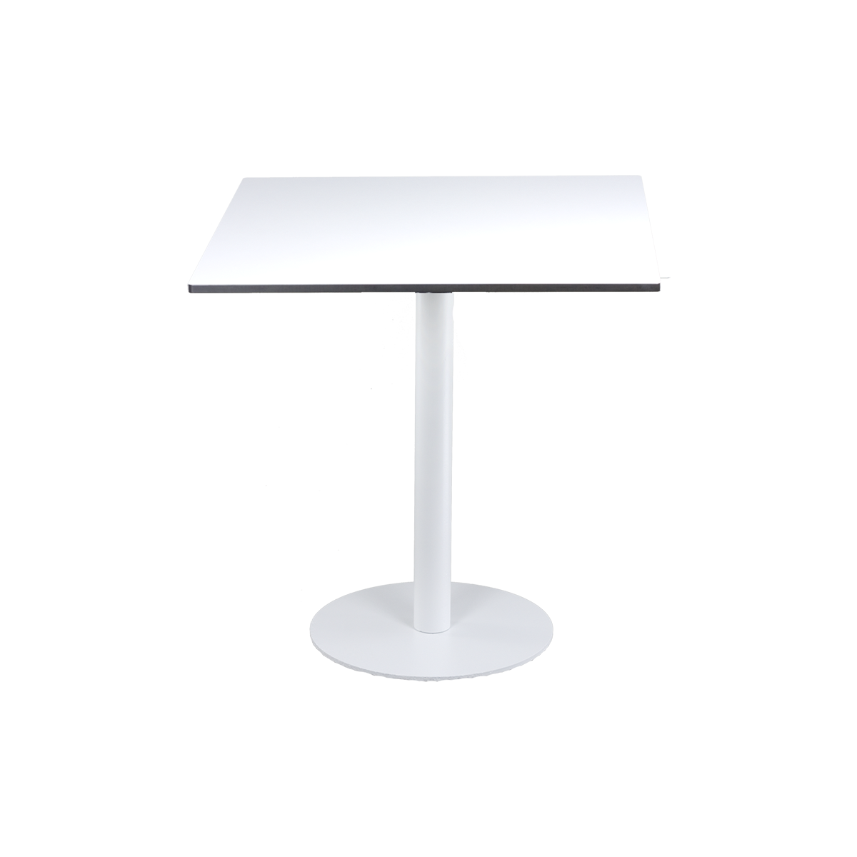 dieeventausstatter Sitztisch Modern black&white Platte outdoor weiss rund