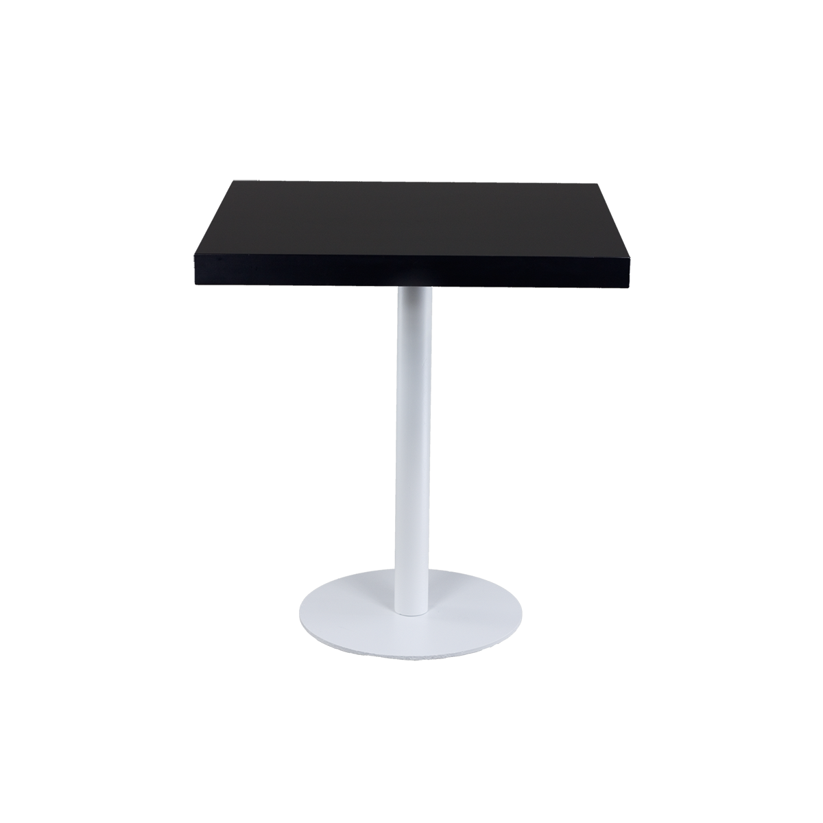 dieeventausstatter Sitztisch Modern black&white Platte schwarz eckig