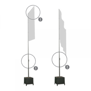 Fahnenmast, inkl. Hiss Vorrichtung / optional Ausleger