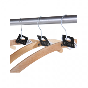 Garderobenmarken, Kunststoff schwarz und weiß