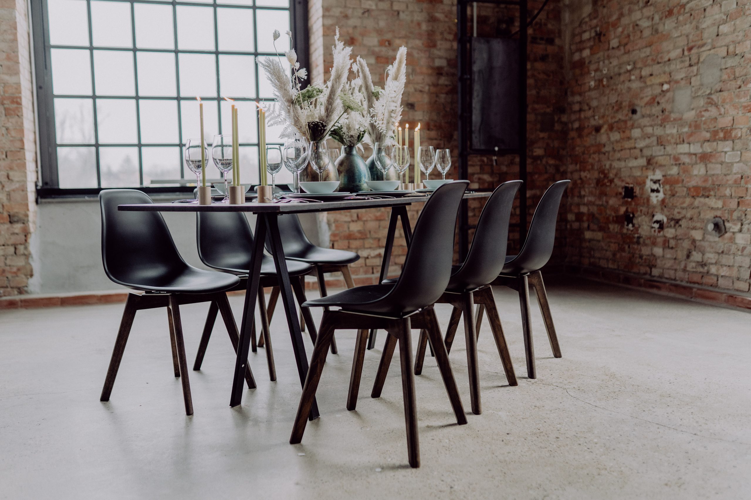 Sitztisch Ampere "Edition black" Industrieholz, 70x180 cm – Bild 3