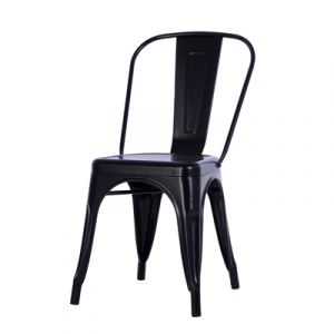 Blechstuhl "Oscar" schwarz