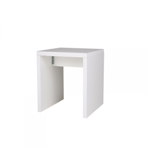 Brückensitztisch weiß, 70x70 cm