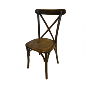 Crossback Stuhl, Vintage Holz braun