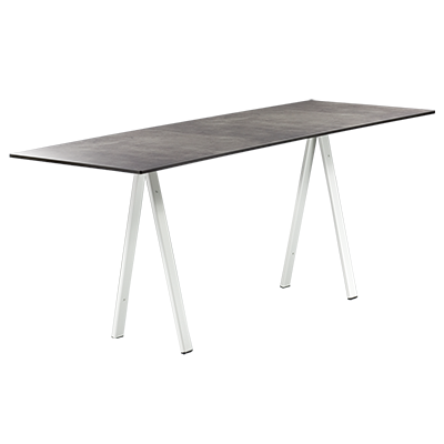 Sitztisch Ampere "Edition white" Outdoor Beton, 70x180cm