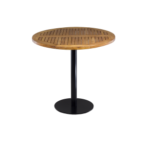 Sitztisch "Edition black" Teakholz, rund