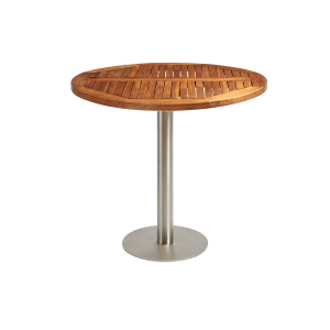 Sitztisch "Modern" Teakholz, 80cmØ