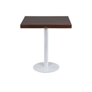 Sitztisch "Edition white" dunkelbraun, 70cm x 70cm
