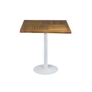 Sitztisch "Edition white" Teakholz, eckig 70x70 cm