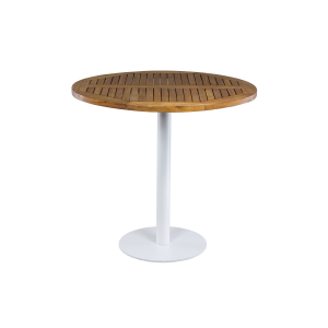Sitztisch "Edition white" Teakholz, rund
