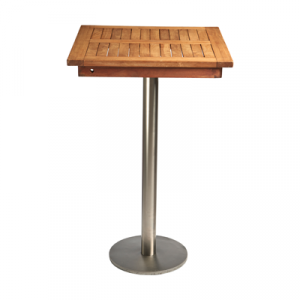 Stehtisch "Modern" Teakholz, eckig 70x70 cm