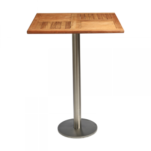 Stehtisch "Modern" Teakholz, eckig 80x80 cm