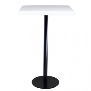 Stehtisch "Edition black" weiß, 70cm x 70cm