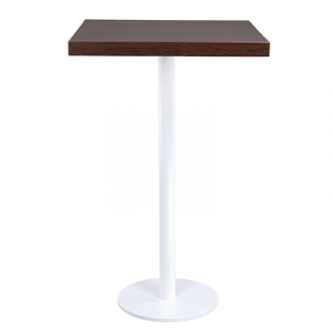 Stehtisch "Edition white" dunkelbraun, 70cm x 70cm