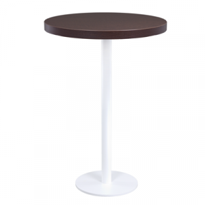 Stehtisch "Edition white" dunkelbraun, 75cmØ