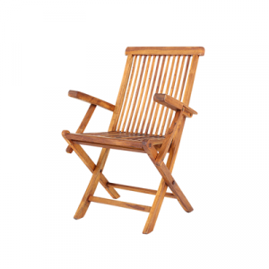 Teakholzstuhl mit Armlehnen, geölt